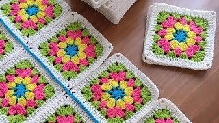 granny square crochet for beginnerscrochet squarehow to make crochet beautyofcrochet4345 [upl. by Meadows898]