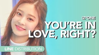 아이즈원 IZONE  반해버리잖아 Youre In Love Right  Line distribution [upl. by Ondrej]