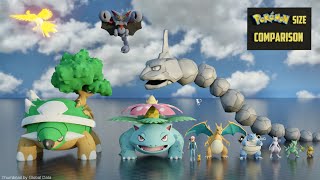 Pokemon Size Comparison  3d Animation comparison 60 fps [upl. by Iba]