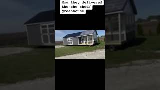 How they delivered the she shed greenhouse ytshorts shorts shortsfeed sheshed greenhouse [upl. by Leamsi]