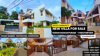 Keshavadasapuram  Paruthipara  New villa for Sale  Trivandrum  Gated Community [upl. by Fenelia]