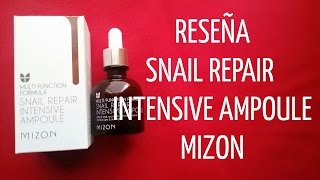 Reseña Mizon Snail Repair Intensive Ampoule [upl. by Assirrem842]