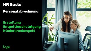 HR Suite Deutschland  Erstellung Entgeltbescheinigung Kinderkrankengeld [upl. by Wescott]