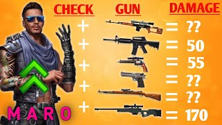 Maro Ability Test On All Gun Kar98kM4A1VSSXM500AWM  Maro Character Ability Test In Free Fire [upl. by Aerdnaek595]