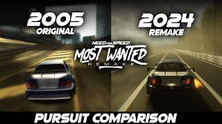 Need for Speed™ Most Wanted Remake  Pursuit Comparison With The 2005 Version and UE5 Version [upl. by Vento]