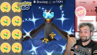 This went WAY better than expected Shiny Hisuian Braviary Raid Day Pokémon GO [upl. by Selden]