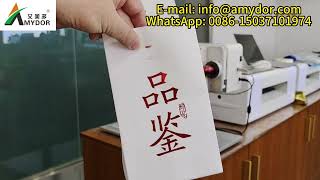 Amydor8025D Digital Foil Printer Hot Stamping Logo on Paper Bags [upl. by Files467]