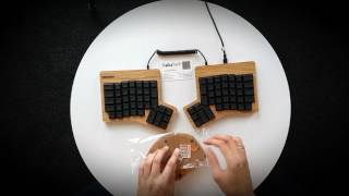 Set of wooden wrist rests for ErgoDox keyboard  Oak [upl. by Wahs877]