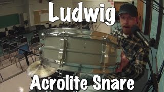 Snare Drum Soundcheck  Ludwig Acrolite [upl. by Boylan526]