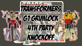 REVIEW  4th Party G1 Transformers Grimlock Knockoff [upl. by Yenruogis710]