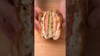 Simple sandwich with pistachio pesto sauce and burrata cheese shorts asmr [upl. by Trbor]