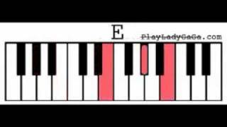 Play Lady GaGa  Poker Face  Piano Chords [upl. by Eniamret463]