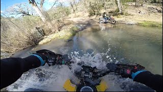 quotYellow Submarinequot Deep Water  KLR 650 vs Grom Water Crossing thatmendoguy [upl. by Aicylla]