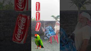 Rounding 4 CocaCola to Duck Peacock Pigeon amp Parrot  Birds names magic video [upl. by Anerul622]