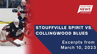 Stouffville Spirits Shots and Goals  Excerpts from March 10 2023 Game Against Collingwood Blues [upl. by Sajovich]