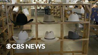 “Stetson” cowboy hats in high demand as interest in Western wear soars [upl. by Nimesay]