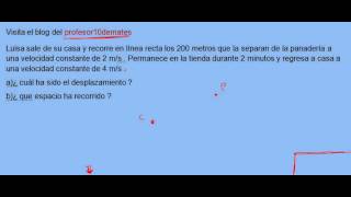 problema Diferencia entre desplazamiento distancia o espacio recorrido ejercicio resuelto [upl. by Adrea]