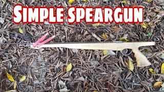 How to Make a Simple and Easy Speargun But POWERFUL  Cara Membuat Tembak Ikan  Senapang Ikan [upl. by Ayekram]