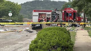 Fire from house explosion in Copperas Cove seen from more than 100 yards [upl. by Blader]