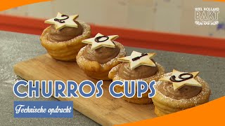 Churros cups  Technische opdracht  HEEL HOLLAND BAKT [upl. by Ydospahr]