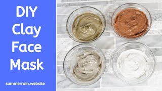 How to make CLAY face masks free recipes [upl. by Acinoed192]