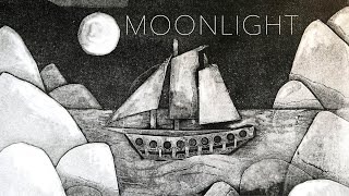 Moonlight GelPlate Monoprint [upl. by Adnohr]