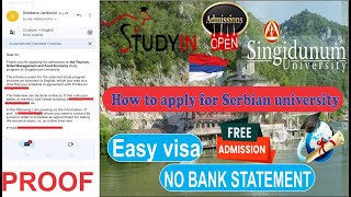 How to apply to serbian university  Singidunum Universitys Exclusive Free Admission Guide [upl. by Oruasi]