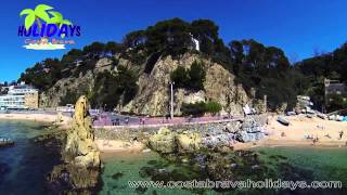 Playa Sa Caleta Lloret de Mar Costa Brava [upl. by Anihsat197]