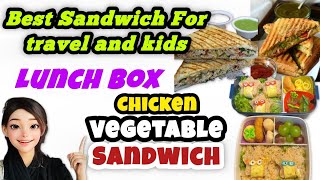 Best Sandwich For Travel And Kids Lunch Box  Easy Bread Sandwich Recipe [upl. by Ljoka]