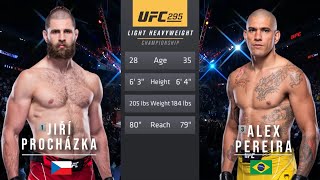 JIRI PROCHAZKA VS ALEX PEREIRA FULL FIGHT UFC 295 [upl. by Lonna]