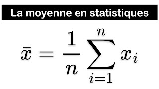 La Moyenne d’un échantillon et de la population  Statistiques ep 1 [upl. by Alayne143]