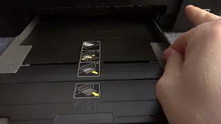 How to Insert Paper Into HP Photosmart 5520 [upl. by Cohl319]