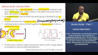 DAT Amino Acids Part 1 – General Structure of alpha amino acids [upl. by Martens]