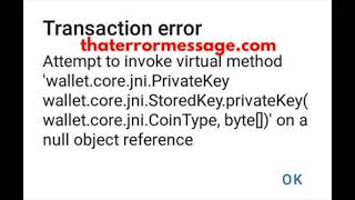 Attempt to invoke virtual method Trust Wallet [upl. by Draillih]