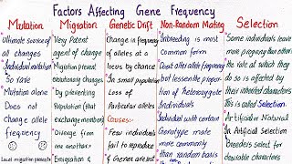 Factors afecting gene frequency  class 12 [upl. by Daphna]