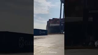 Container ship collides with jetry navy ship merchantvessel [upl. by Niltag872]