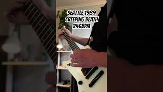 Creeping Death Seattle Live 1989 Guitar cover Double Tracked 246BPM metallica [upl. by Levana230]