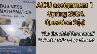 AIOU 1429assignment 1 spring 2024 Question 2a part solvedQ1link add in description [upl. by Eilrak178]