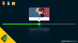 Custom Range Slider With Animation Using HTML CSS amp JavaScript [upl. by Jacobina]