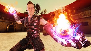 USING EVERY ELEMENTAL SPELL in Blade and Sorcery VR [upl. by Anyt]