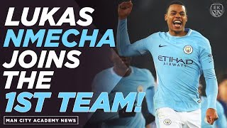 LUKAS NMECHA JOINS MAN CITYS FIRST TEAM  Man City Academy News [upl. by Drus480]