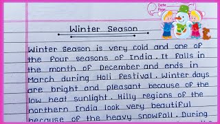 Winter Season essay in English  Best Essay on Winter season  Essay writing [upl. by Natka127]