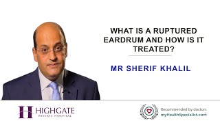 What is a ruptured eardrum and how is it treated [upl. by Eelyk]