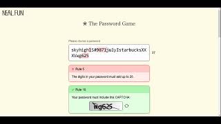 trying to beat the password game [upl. by Aikehs]