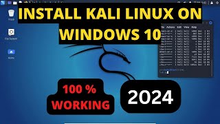 How To Install Kali Linux On Windows 10  Kali Linux 2024 [upl. by Alexis]