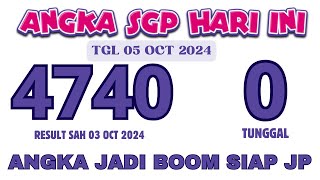 PREDIKSI SGP HARI INI 05 OKTOBER 2024  RUMUS SGP JITU HARI INI  BOCORAN SGP HARI INI  PAITO SGP [upl. by Bealle374]