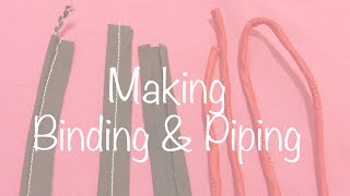 ♥ How to make Bias Binding Piping and Dori ☁ [upl. by Hamitaf]