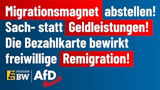 Migrationsmagnet abstellen – Bezahlkarte bewirkt Remigration [upl. by Sanderson120]