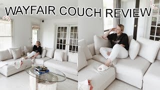 i bought a couch from wayfair  MOORE LIVING MODULAR SECTIONAL REVIEW [upl. by Jahdal159]