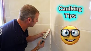 How to Caulk a Shower  PLAN LEARN BUILD [upl. by Nwahsem87]